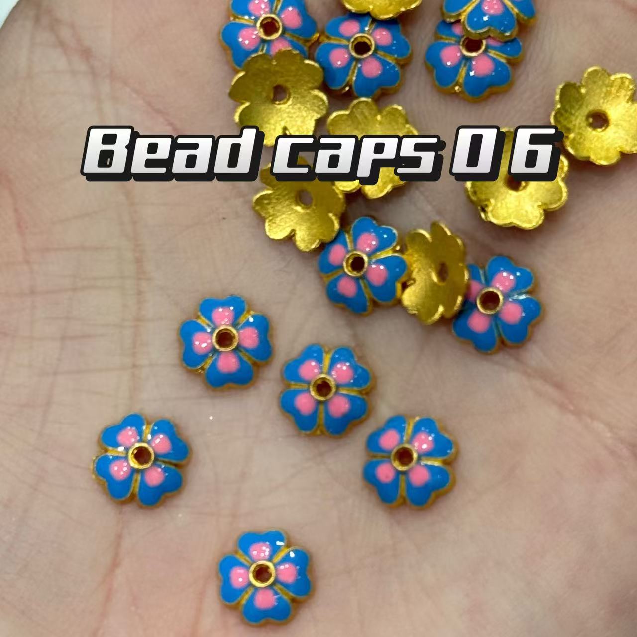 Colored bead caps