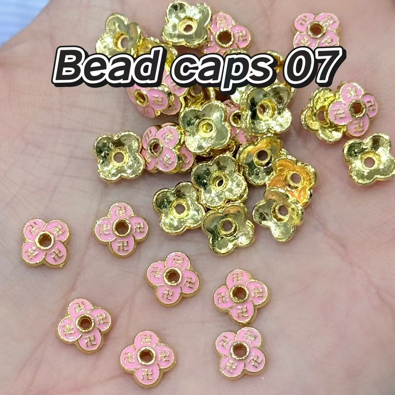 Colored bead caps
