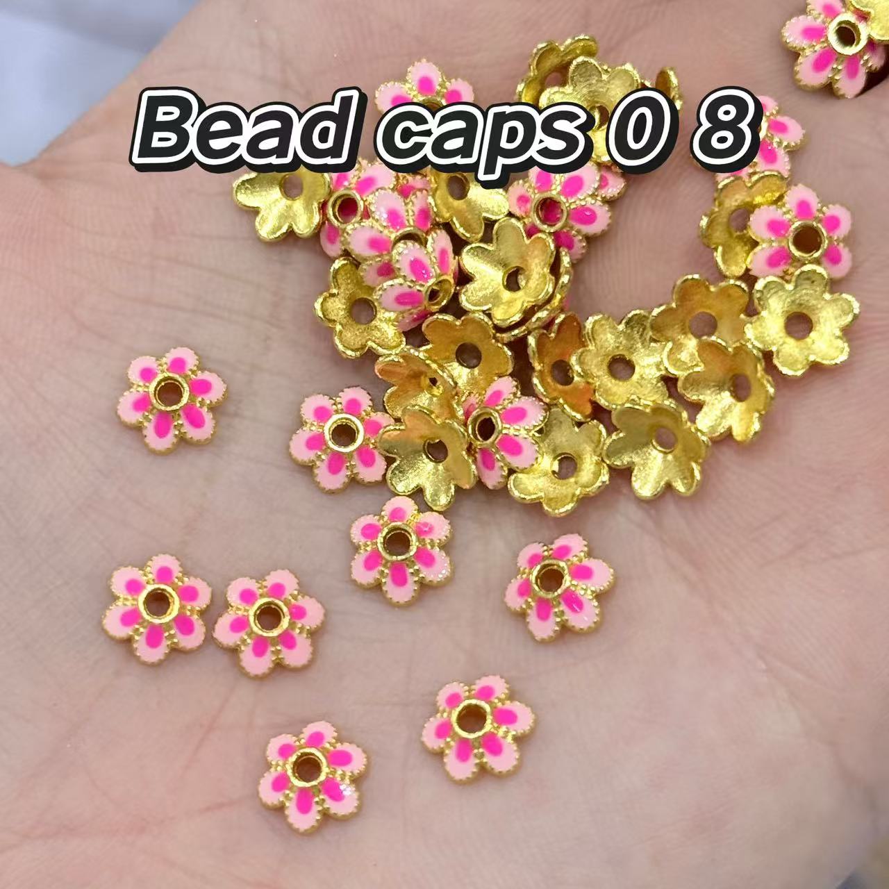 Colored bead caps