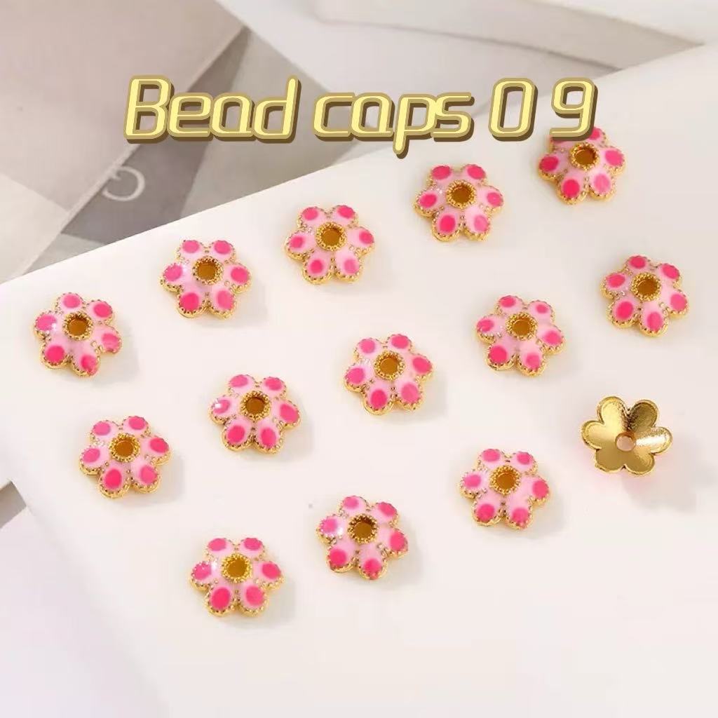 Colored bead caps