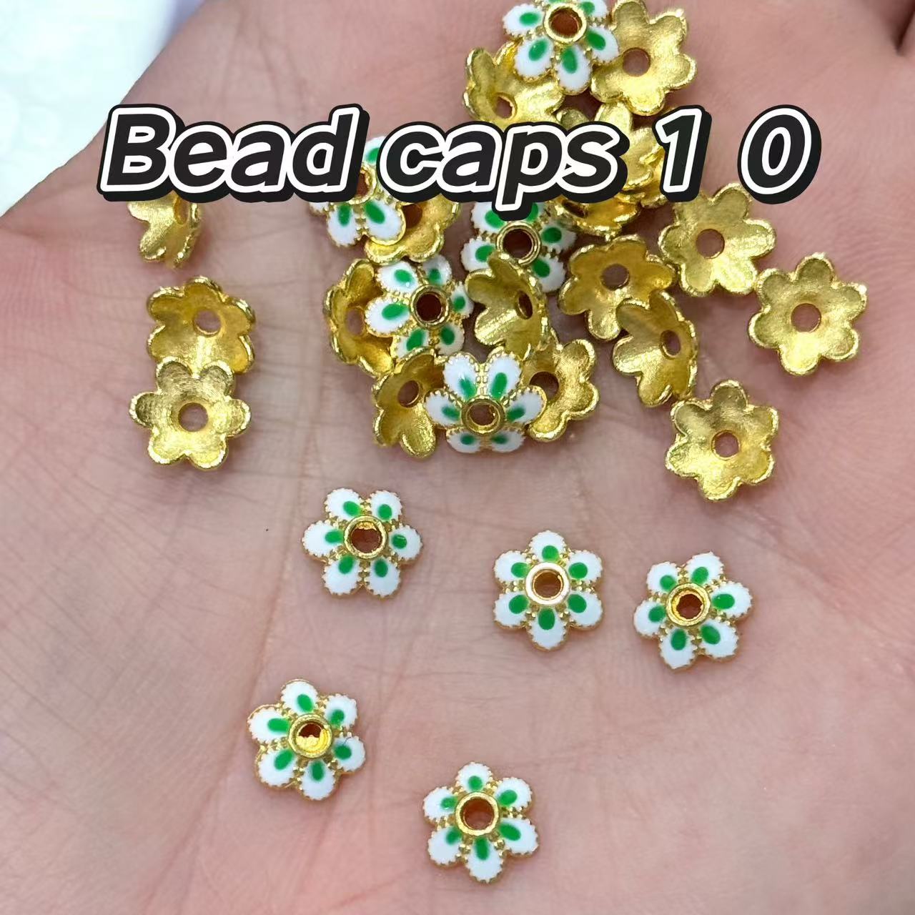 Colored bead caps