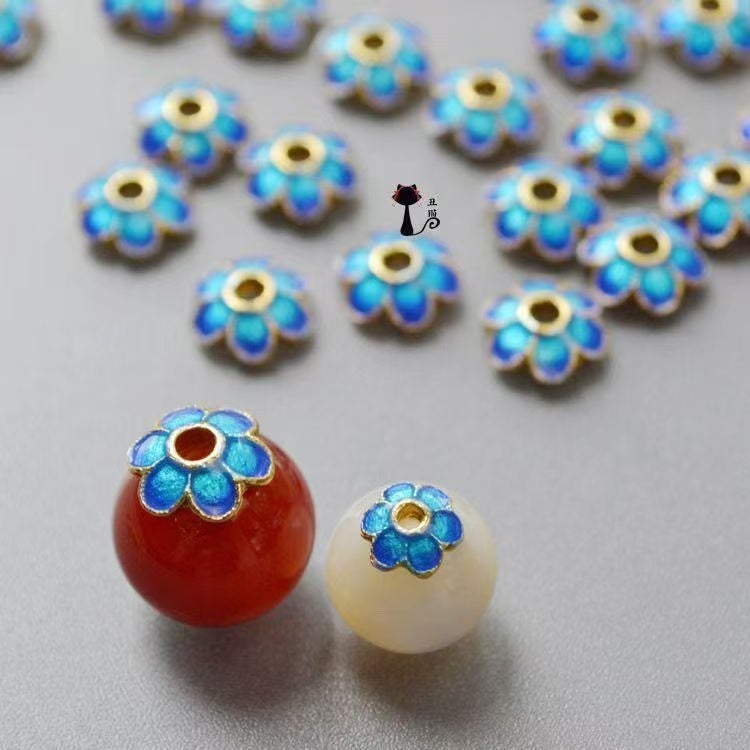 Colored bead caps