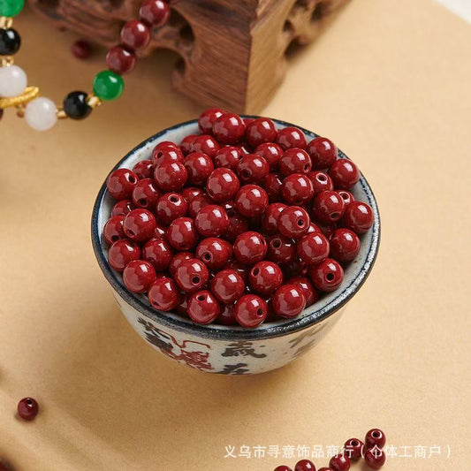 Cinnabar beads