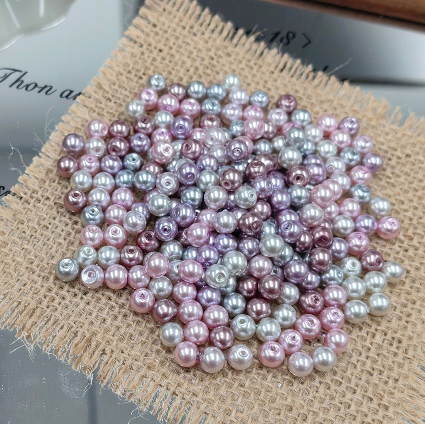 ✨【NEW】6mm Mauve Sheen | Mauve‑Pink Pearl‑Like Glass Beads for DIY Bracelet Earring Jewelry Making