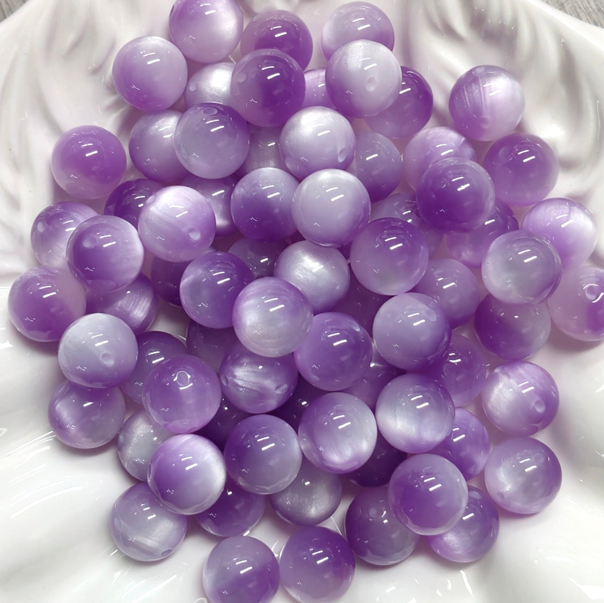 ✨【NEW】16mm Top‑Hole Cat‑Eye Resin Beads For DIY Bracelet Necklace Jewelry Making