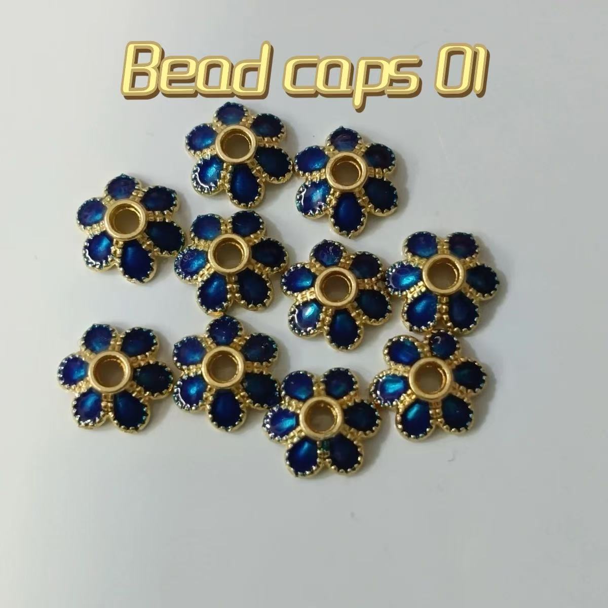 Colored bead caps