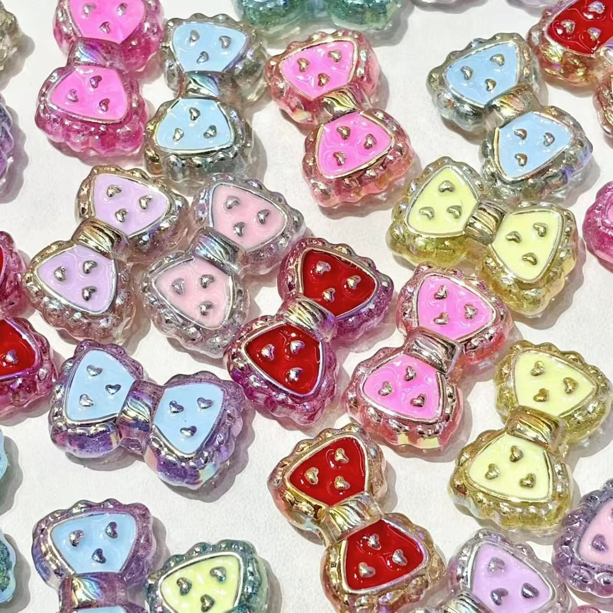 ✨【NEW】Candy Bow | Transparent Acrylic Enamel Bow Beads for DIY Jewelry