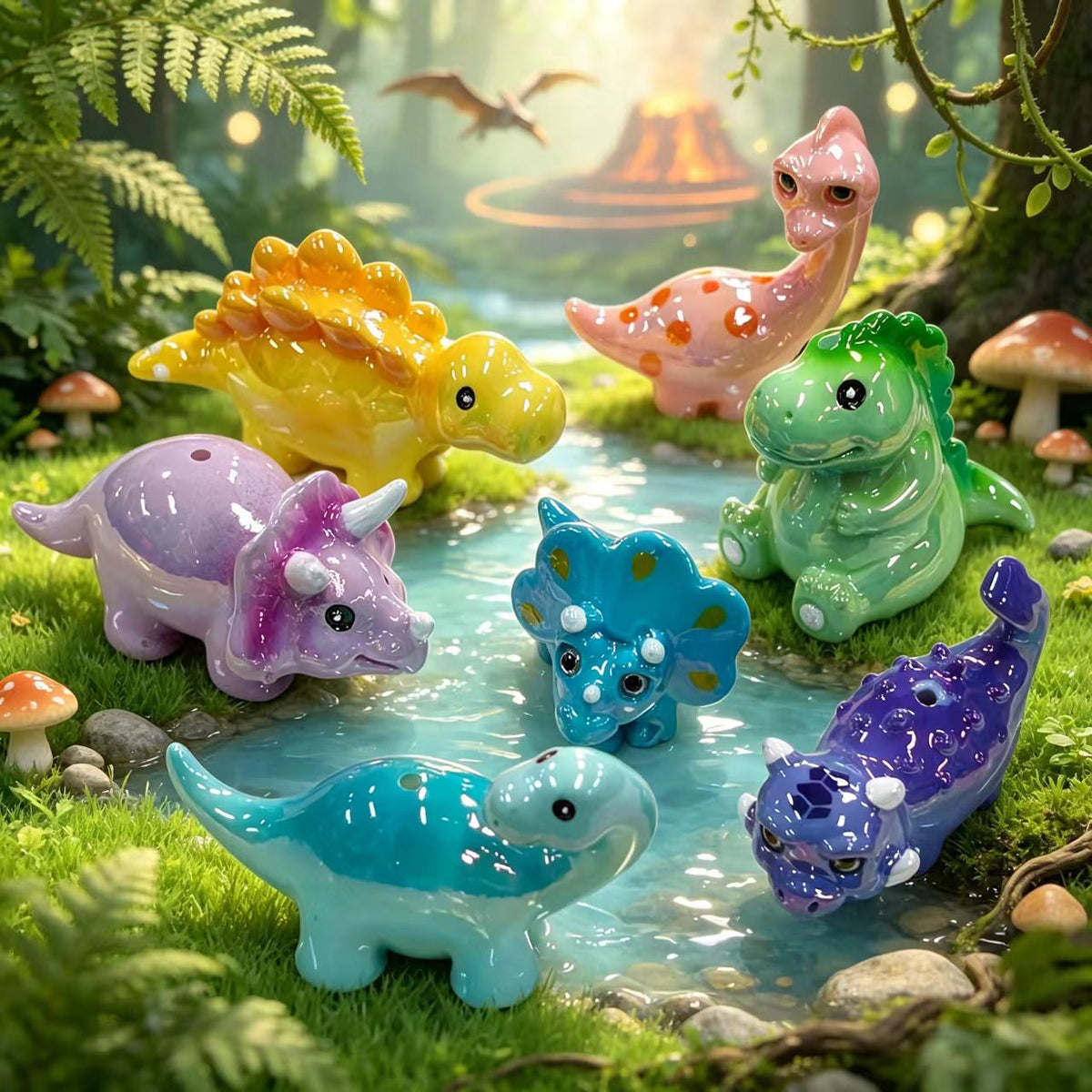✨【NEW】Cute Dinosaur Resin Beads | Prehistoric Charms for Bracelets & Keychains