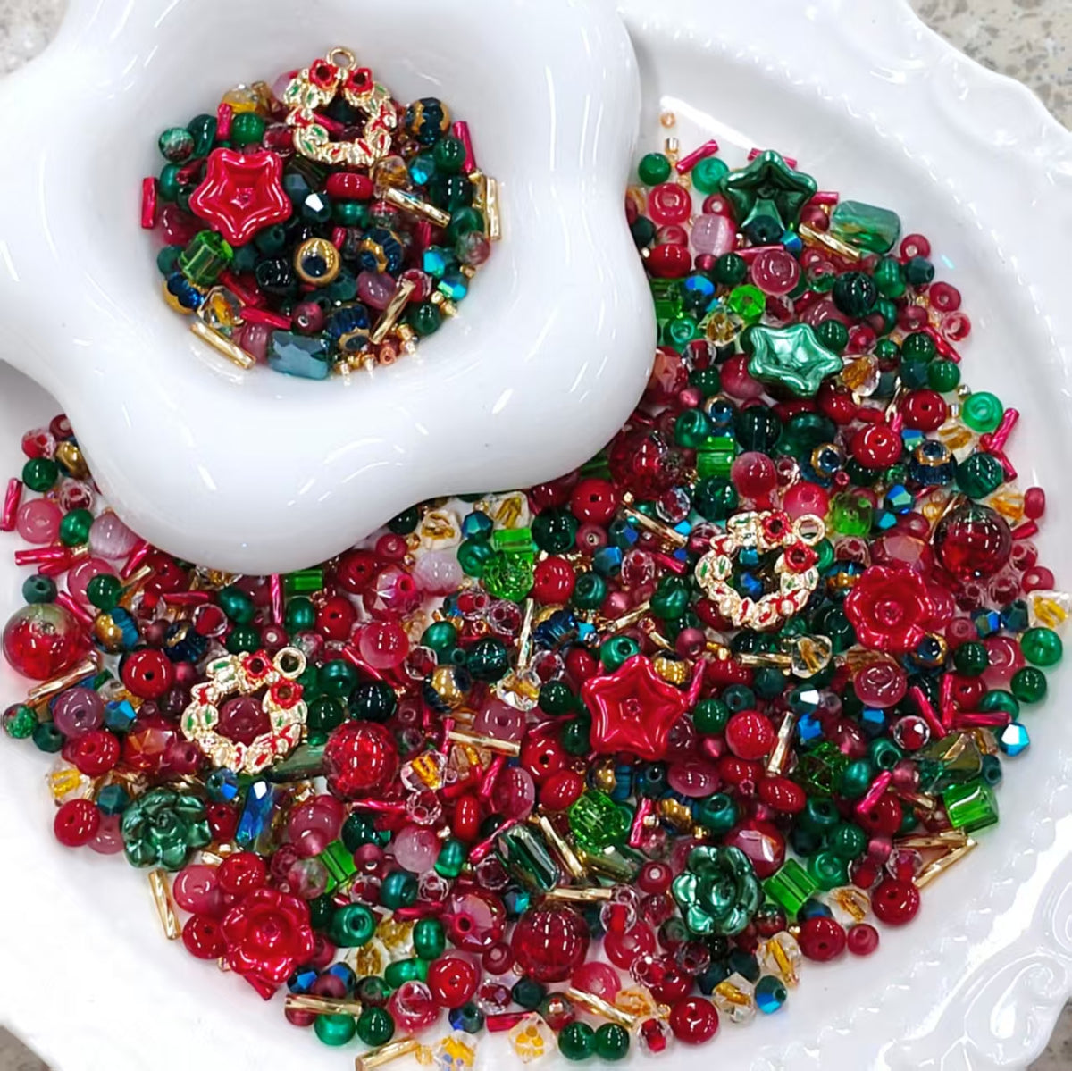 ✨【NEW】Christmas Sparklets | Red Green Gold Holiday Beads for DIY Bracelets, Necklaces & Handmade Jewelry