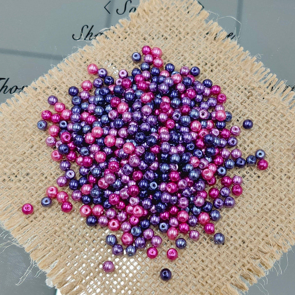 ✨【NEW】6mm Plum Lustre | Pearl‑Like Glass Beads, Round Loose Beads for DIY Bracelet Jewelry Making