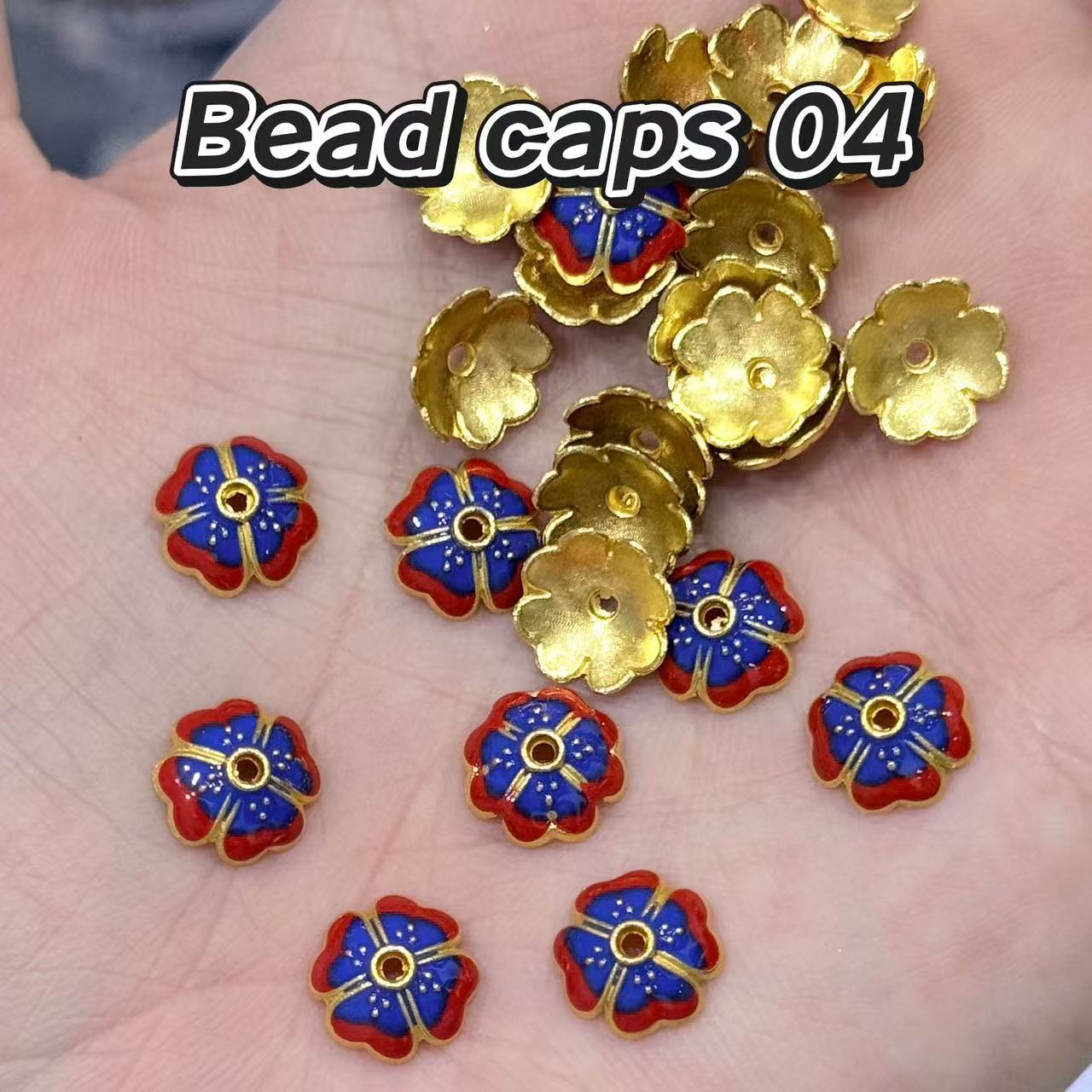 Colored bead caps