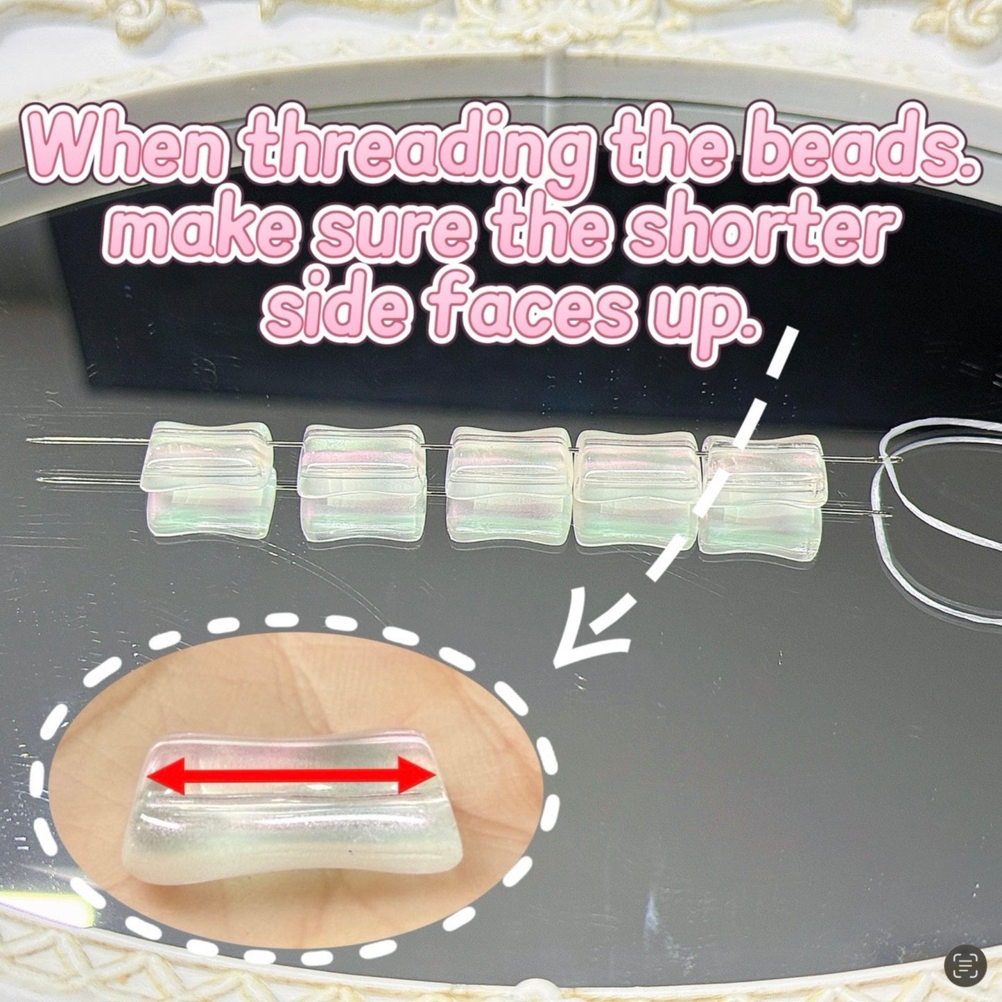 (J to T)Bigger size glass beads mix