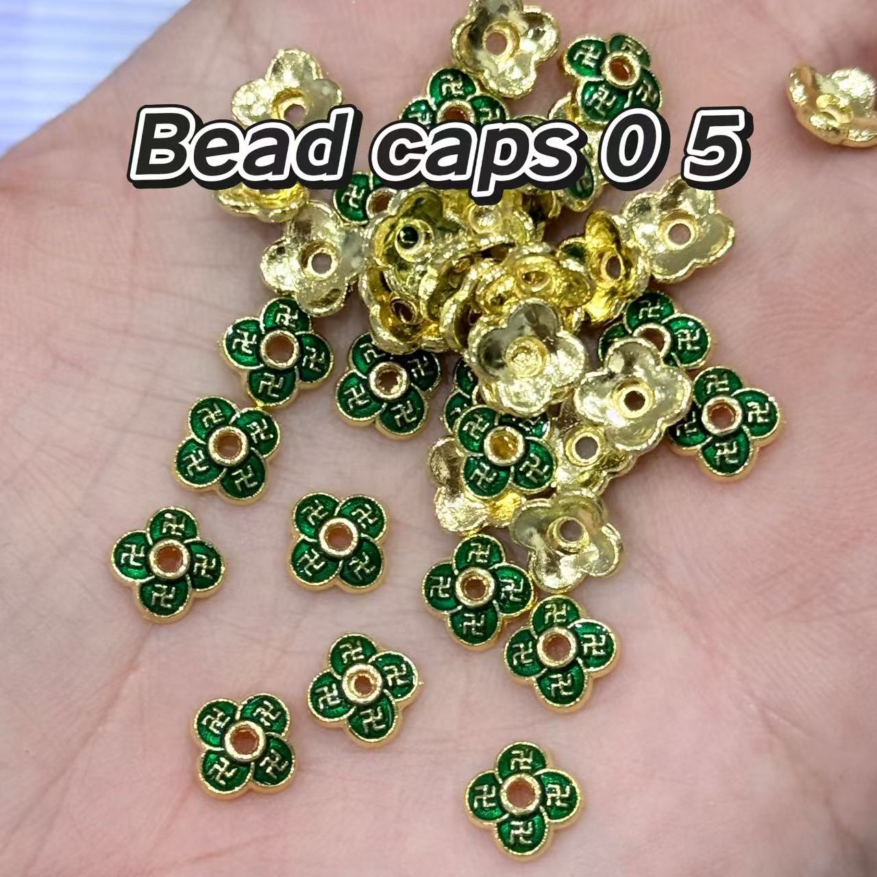 Colored bead caps