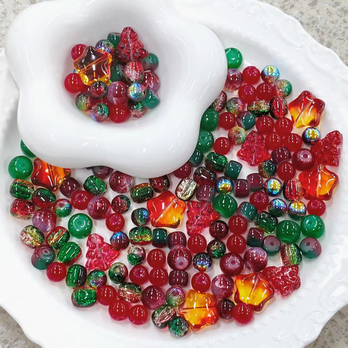 ✨【NEW】Christmas Glowlets | Red Green Gold Holiday Focal Beads for DIY Bracelets, Necklaces & Handmade Jewelry