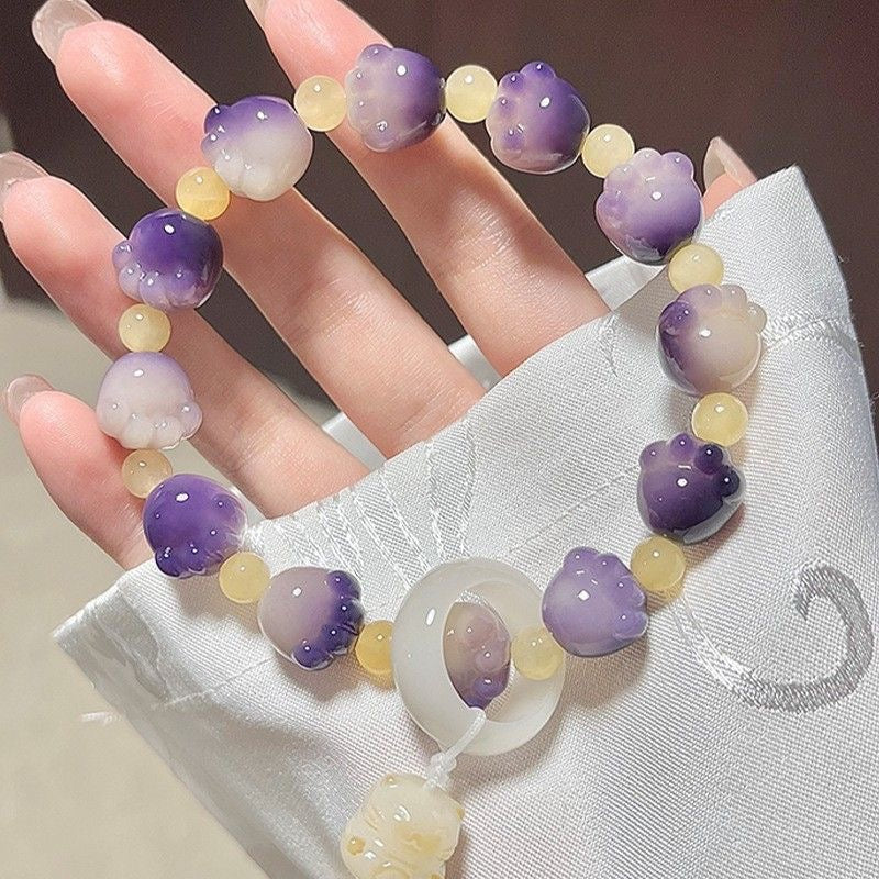 Bodhi cat's paw natural Bodhi carved beads