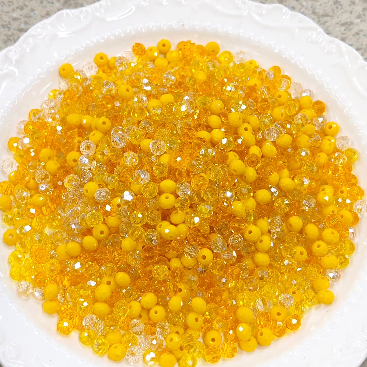 ✨【NEW】Sunny Citrine | 8 mm Flat Faceted Glass Beads for DIY Jewelry Making