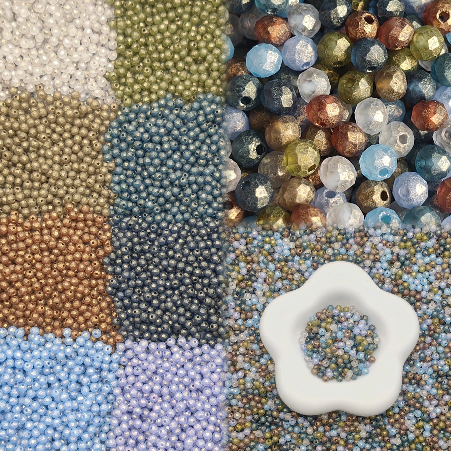 ✨【NEW】Dark Frost Prism | Frosted Faceted Glass Beads For DIY Jewelry Making