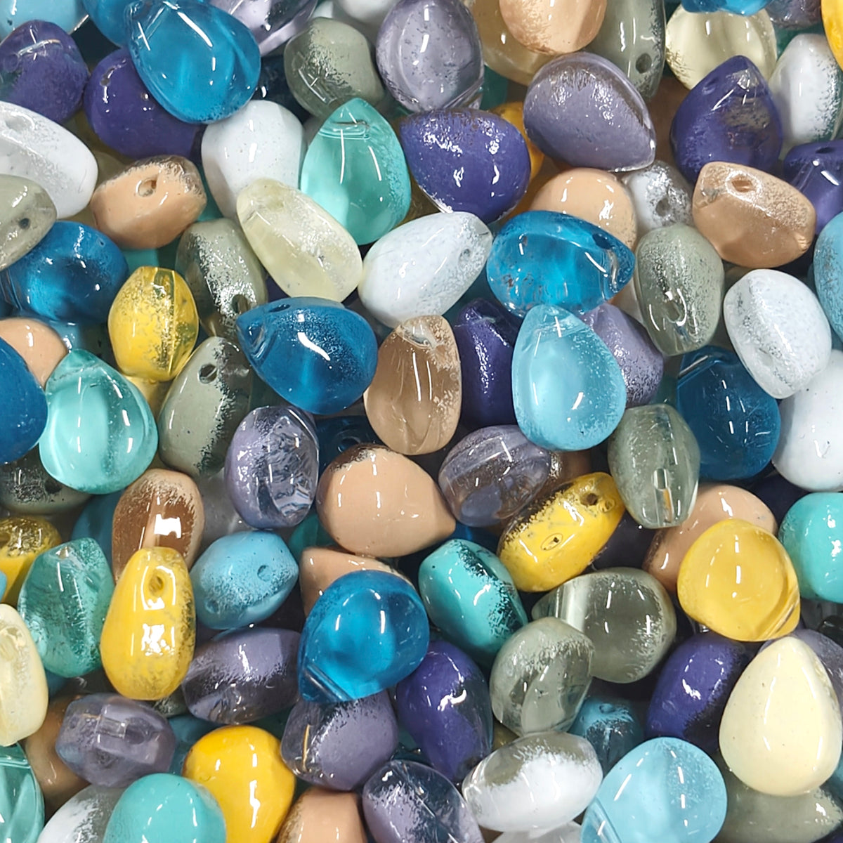 ✨【NEW】Dawn Dew | Half Coated Teardrop Glass Beads
