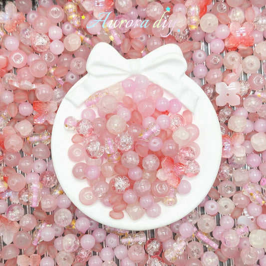 Glass-Pink Bloom|for DIY Bracelet & Jewelry Craft