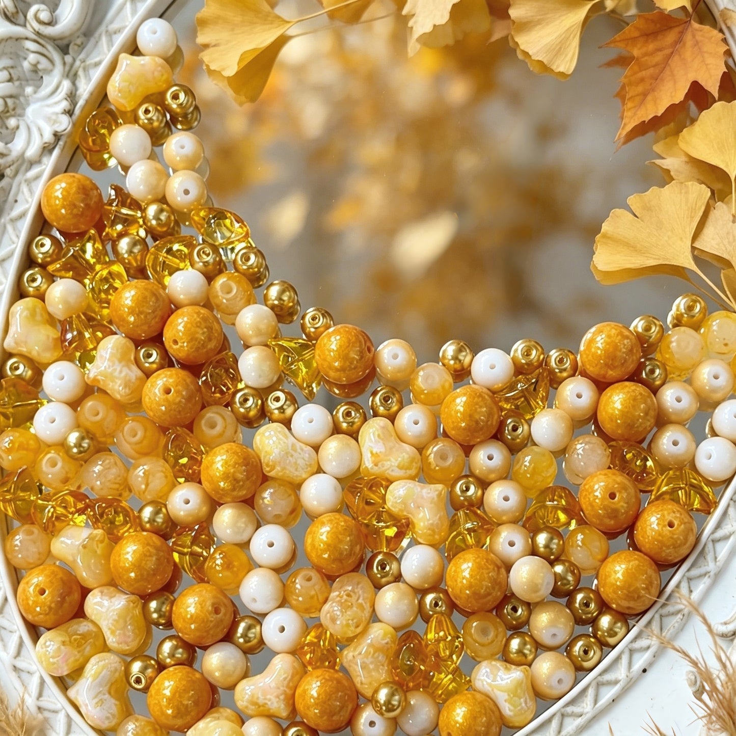 🍂【NEW】Pumpkin Dawn | Fall Themed Glass Beads For DIY Bracelet Necklace Jewelry Making