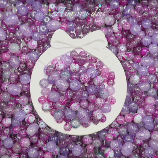 Glass-Violet Swirl|for DIY Bracelet & Jewelry Craft