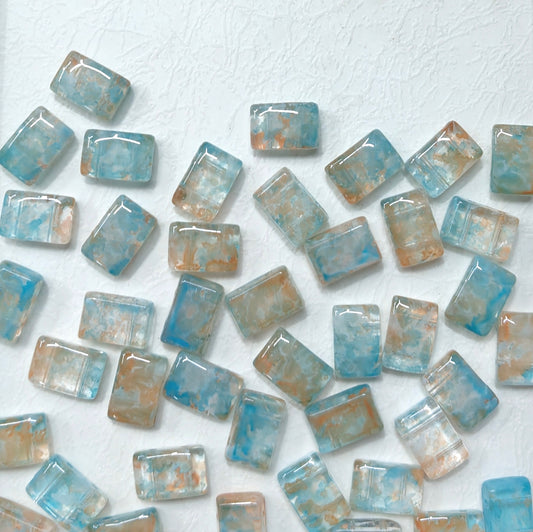 ✨【NEW】Ink Wash Slab | Double Hole Glass Beads for DIY Handmade Jewelry Crafts
