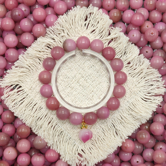Dusty Blush Bodhi Beads & Peach Charms DIY Jewelry Making