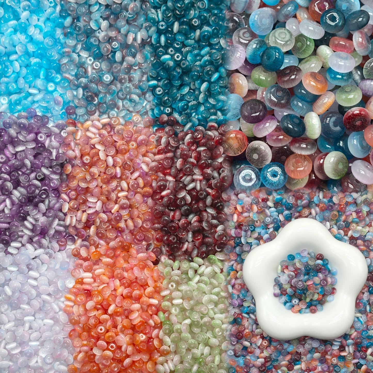 ✨【NEW】Two-Tone Gradient Cat Eye | Glass Beads For DIY Handmade Jewelry