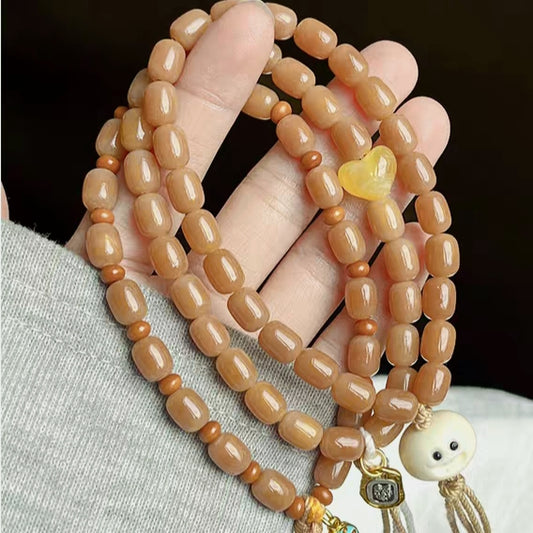 Bodhi-Milk Coffee Capsule | Loose Beads for DIY Bracelet Making