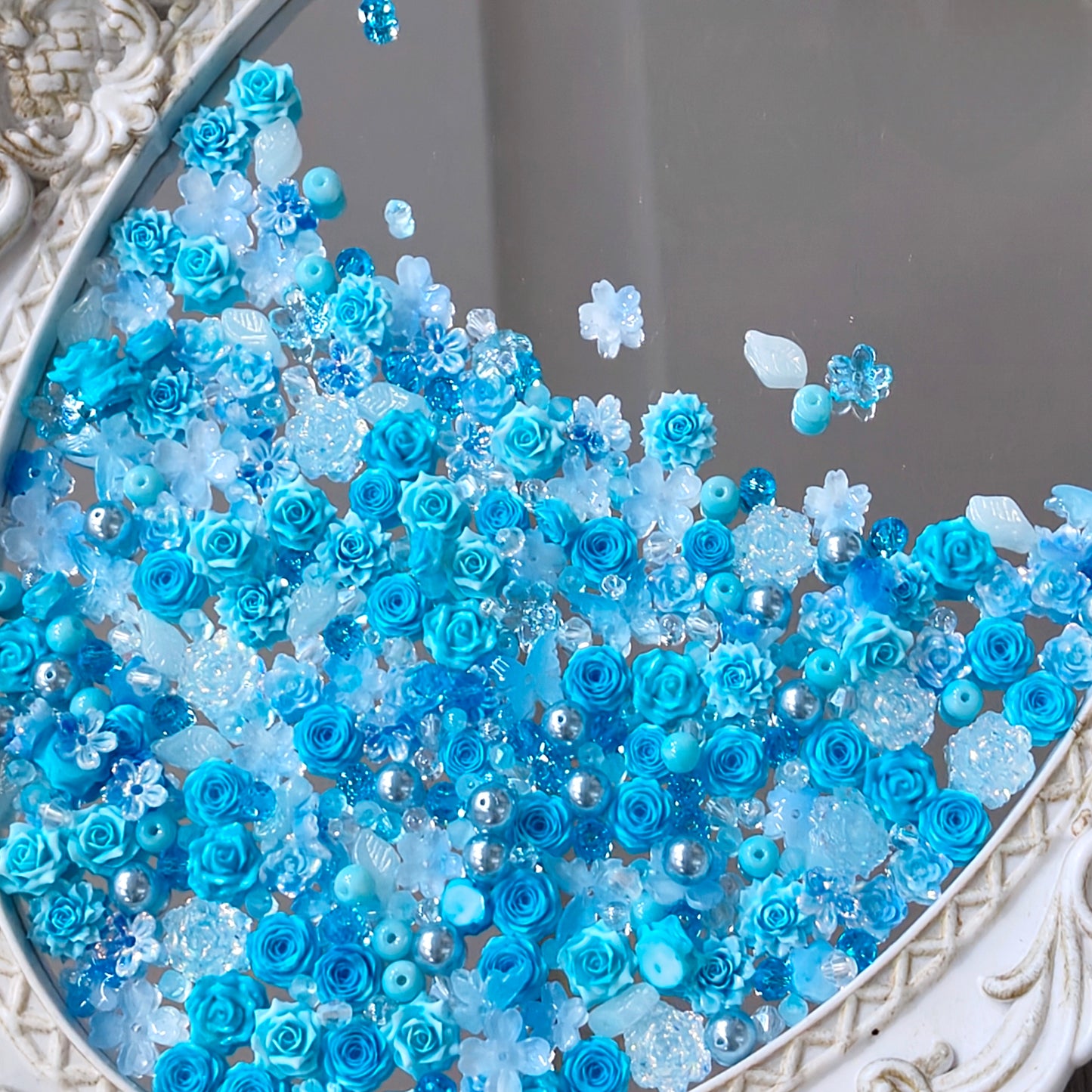 ✨【NEW|B1G1】Blue Frost Bloom Soft flowers Set