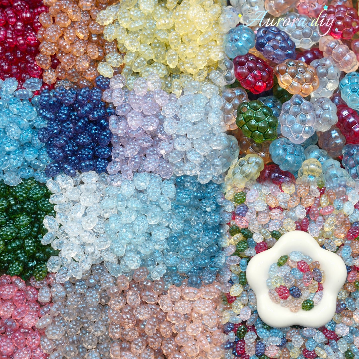 ✨【NEW】Lunar Grape | Soft Muted Pastel Fruit Main Glass Beads For DIY Bracelet Necklace Earring Jewelry Making