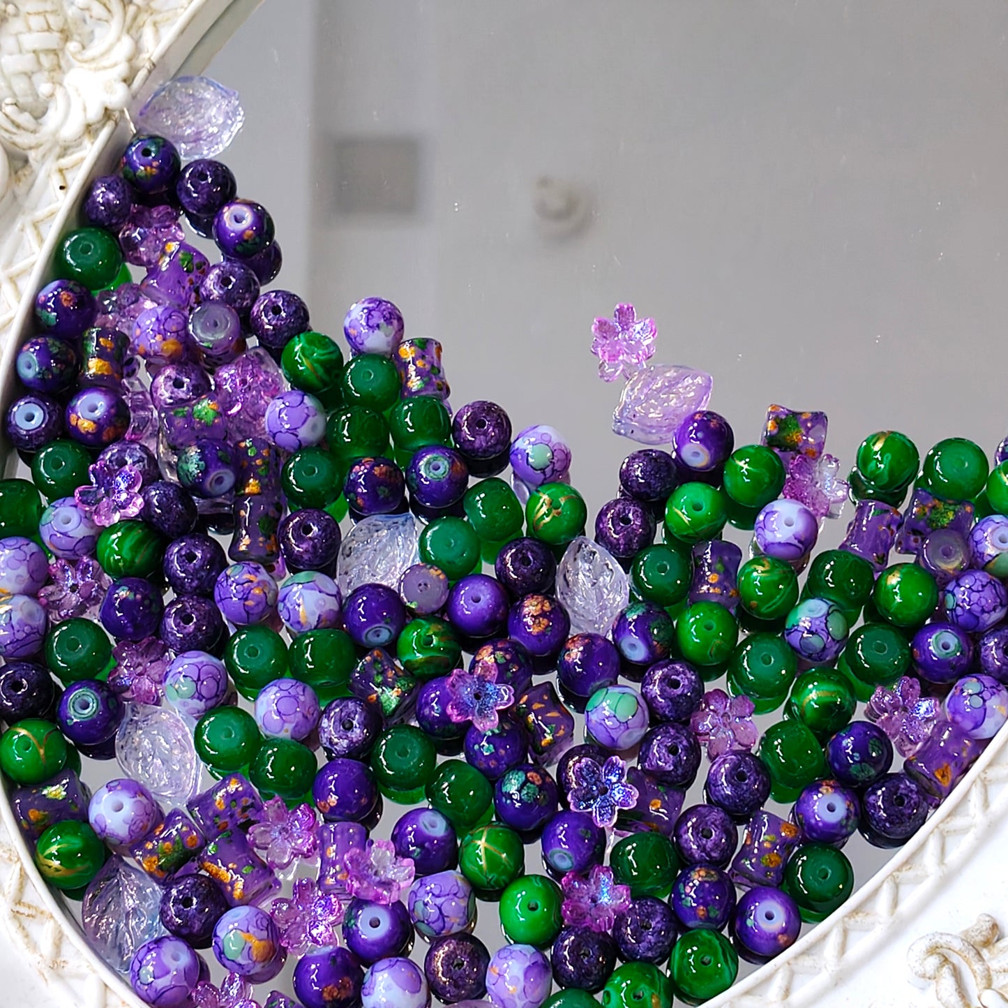 💜【NEW】Witchy Thicket | Purple Green Glass Bead Mix For Witchy Style DIY Jewelry Making