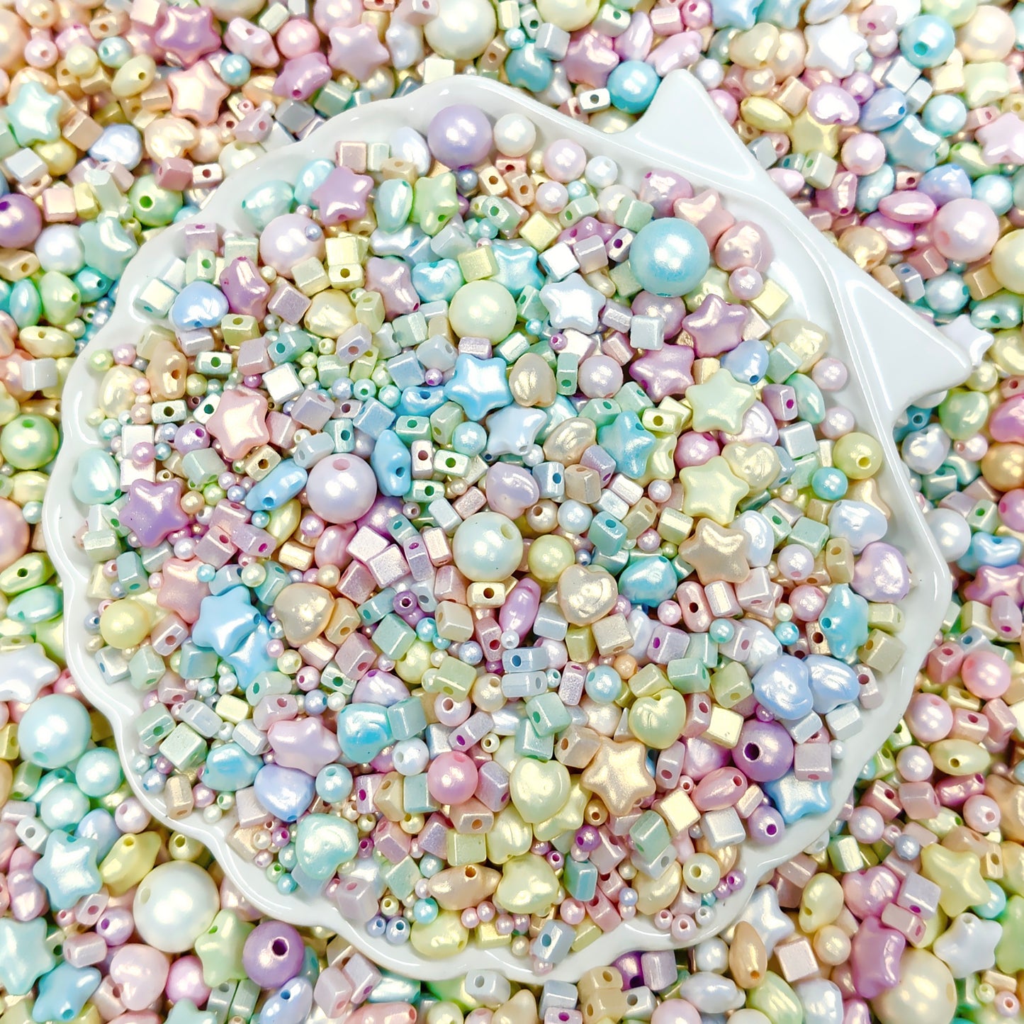 ✨【NEW】Sugar Cloud | Mixed Shapes Pastel Acrylic Spacers For DIY Handmade Jewelry
