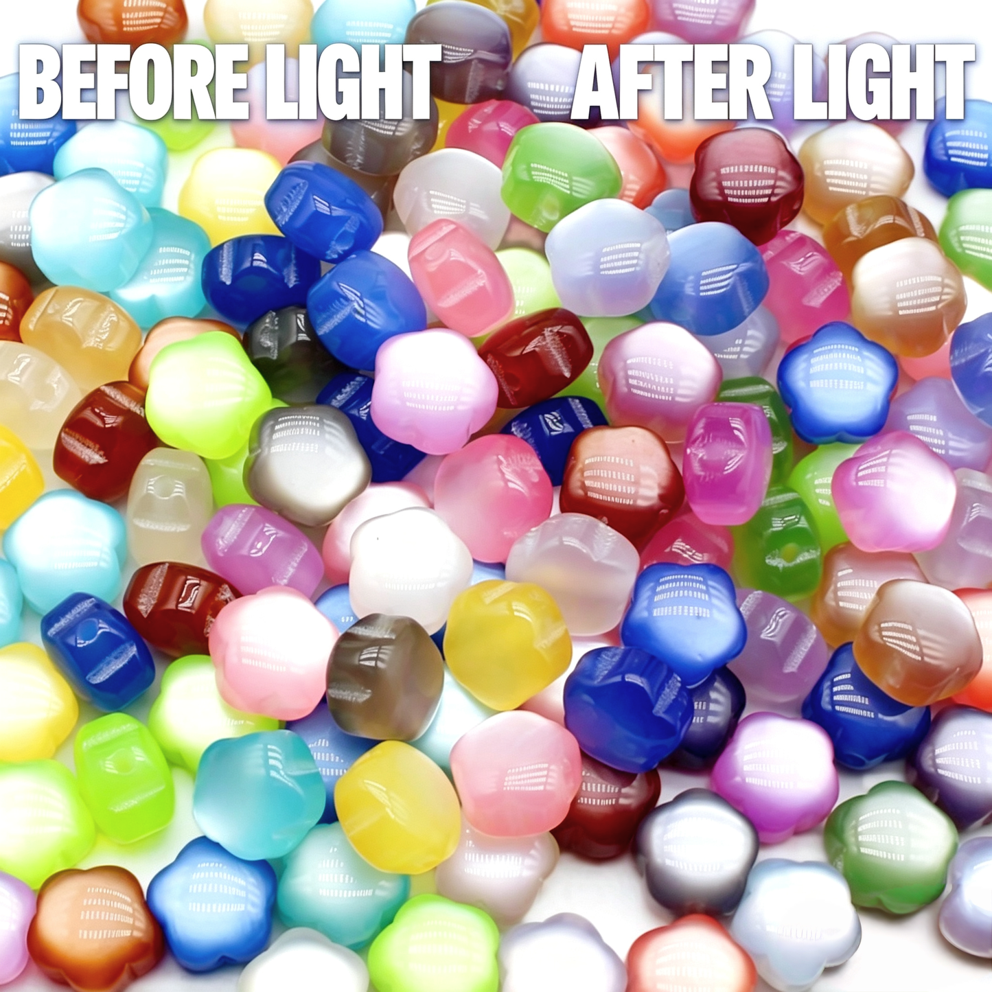 ✨【NEW】Color Shifting 3D Cat Eye Resin Flower Beads