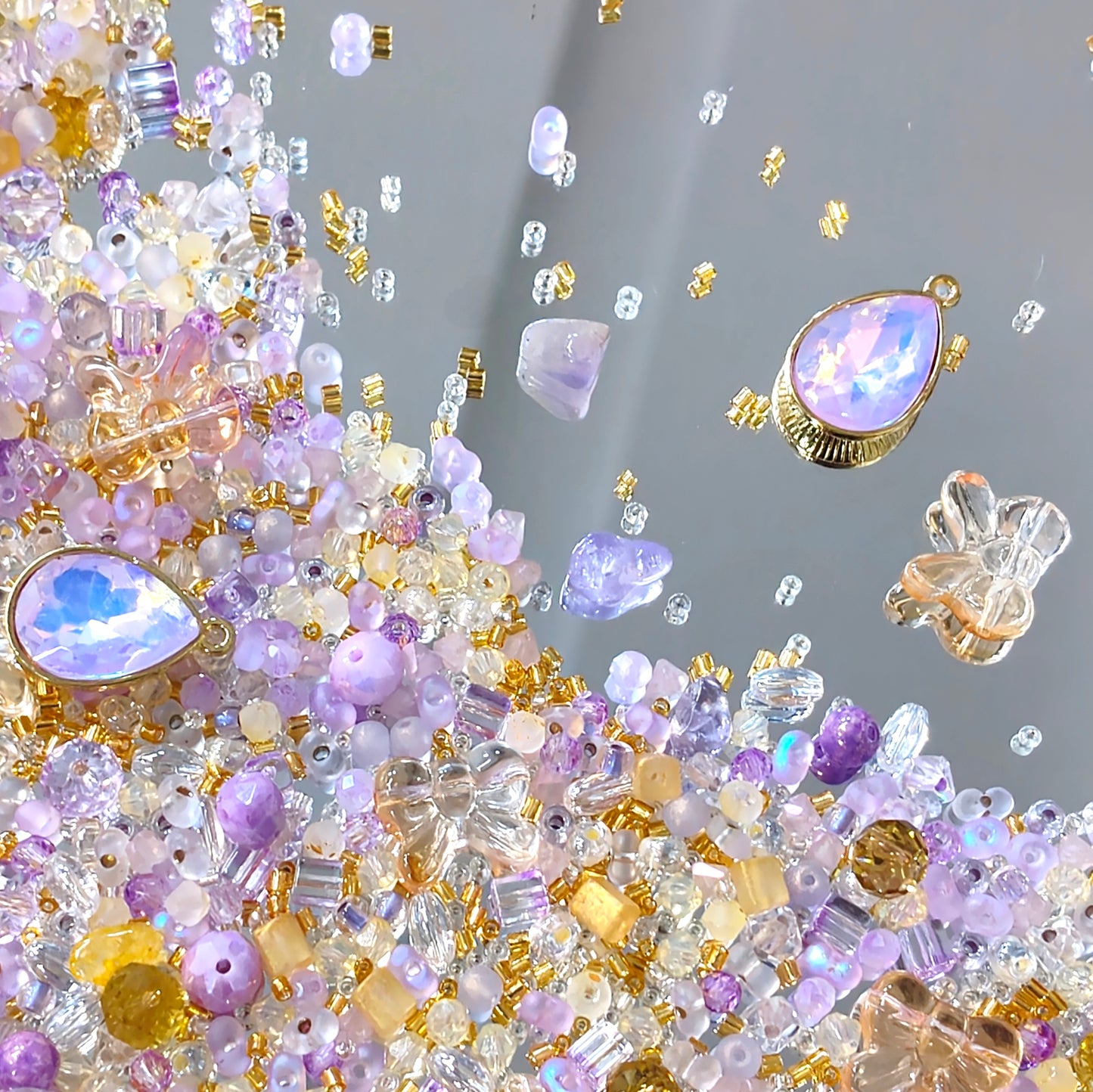 🔔【NEW】Seed Bead-Lilac Spell | Purple Gold Mix Glass Seed Beads For DIY Jewelry Making