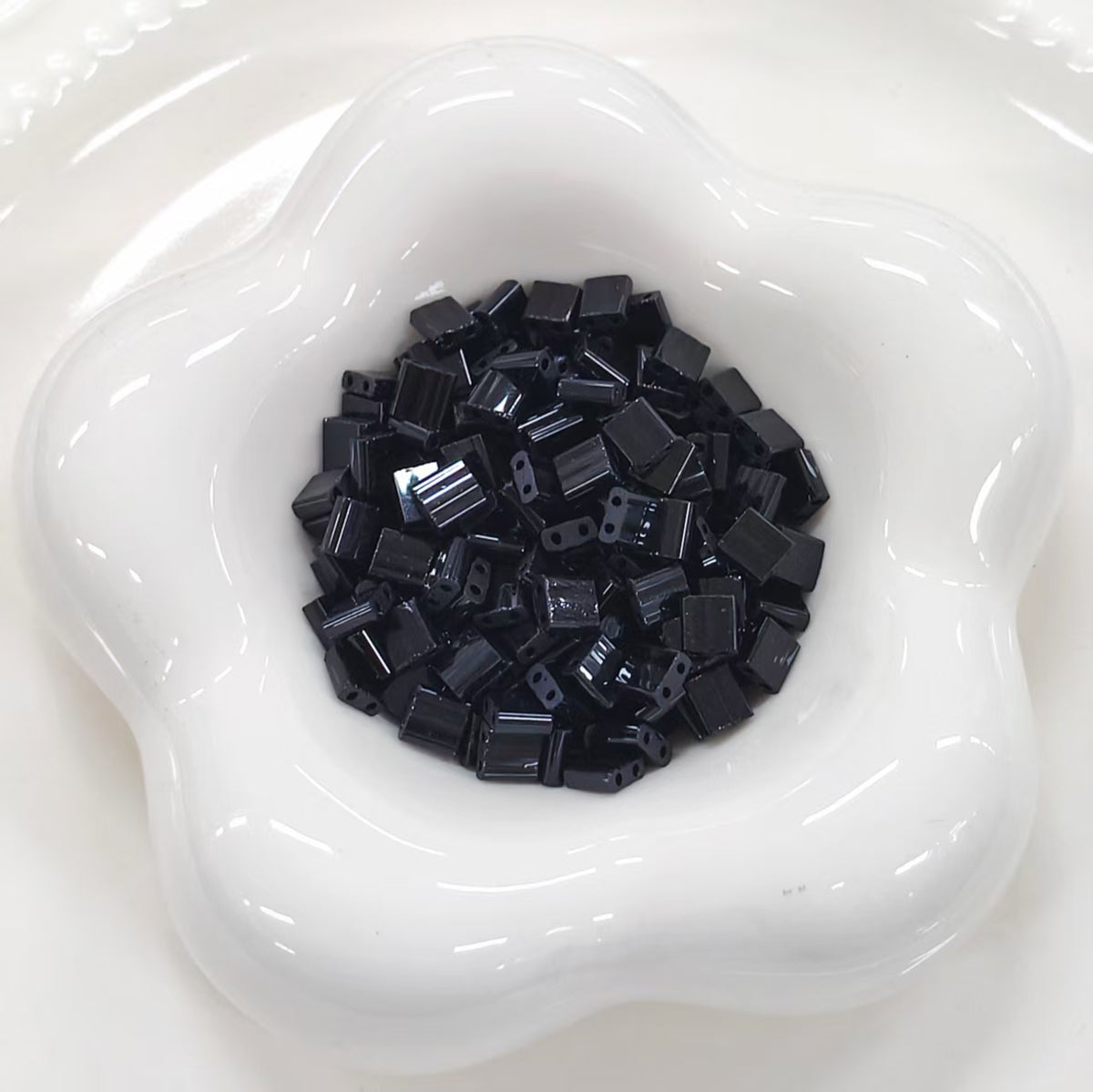 ✨【NEW】Luster Half Tila | Glossy Square‑Tile Glass Bead for DIY Handcrafted Jewelry