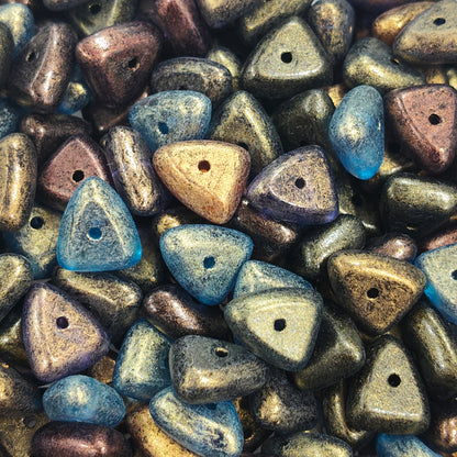 ✨【NEW】Dusk Spire | Matte Speckled Triangle Glass Beads