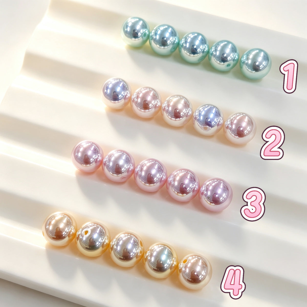 ✨【NEW】10mm Tennyo Sheen | Glass Faux Pearl Beads Iridescent Luster DIY Jewelry Making
