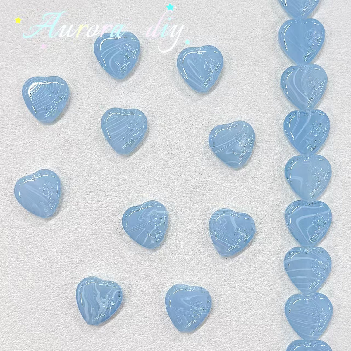 ✨【NEW】Swirl Floral Heart | Glass Beads for DIY Jewelry Making