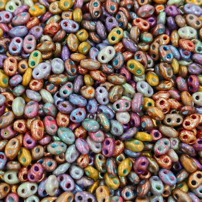 ✨【NEW】Speckled Pig Nose | Double‑Hole Oval Glass Bead for DIY Handcrafted Jewelry