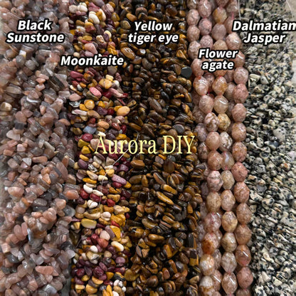 ✨【NEW】Boho Earth | Natural Crystal Chips, Czech Beads, Faceted Glass Beads & Wooden Cross Charms for DIY Bracelets, Necklaces & Jewelry Making