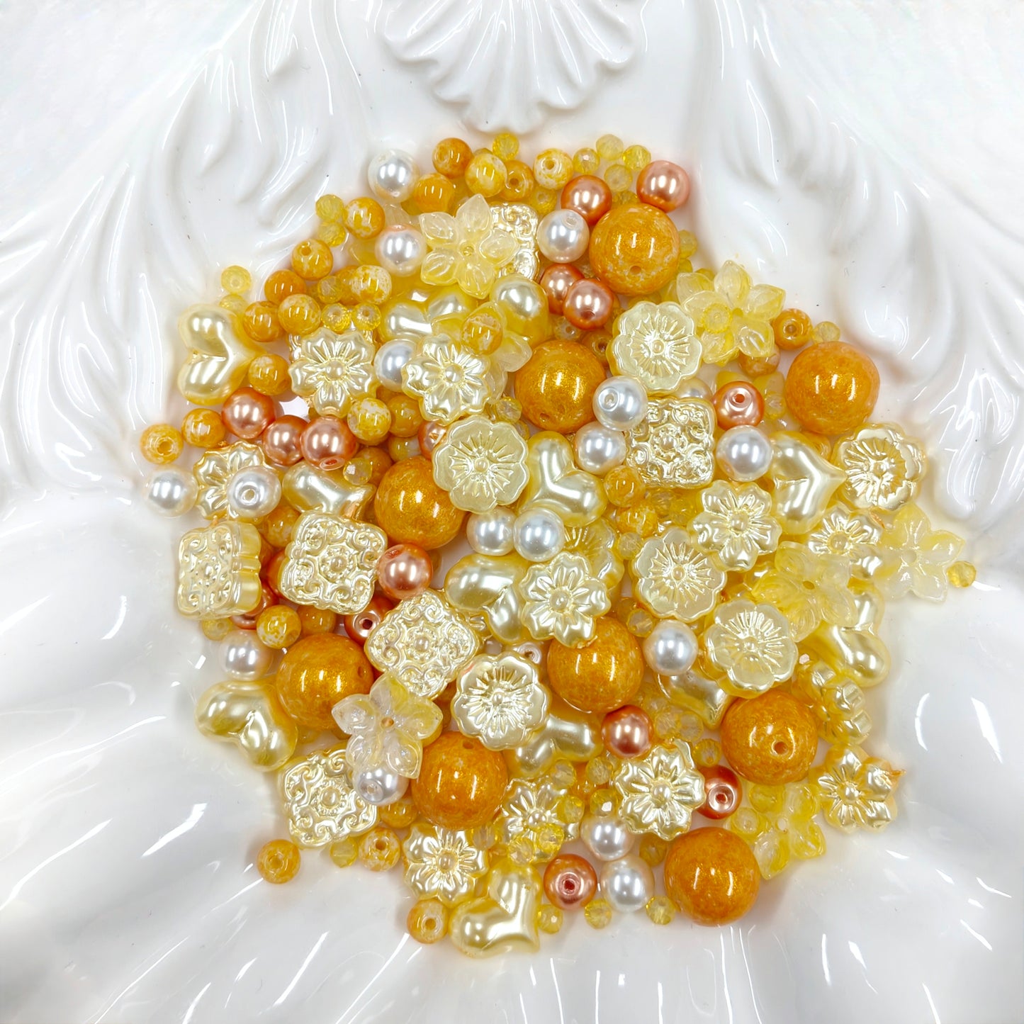 ✨【NEW】Autumn Honey｜Golden Fall Mixed Glass Beads for DIY Bracelet Jewelry Making