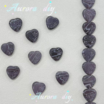✨【NEW】Swirl Floral Heart | Glass Beads for DIY Jewelry Making