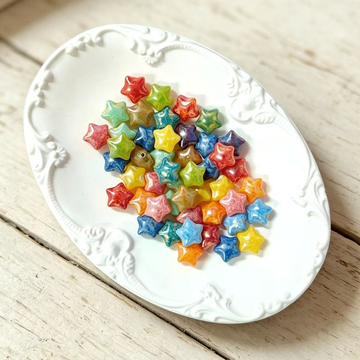 [NEW] Vintage Gold Inlay Czech Glass Beads