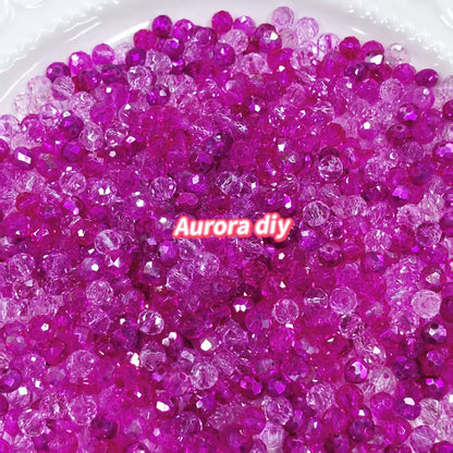 ✨【NEW】Fuchsia Spark | 8mm Flat Faceted Glass Beads for DIY Handcrafted Jewelry