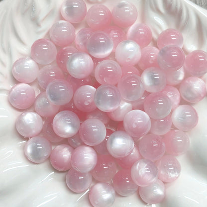 ✨【NEW】16mm Top‑Hole Cat‑Eye Resin Beads For DIY Bracelet Necklace Jewelry Making