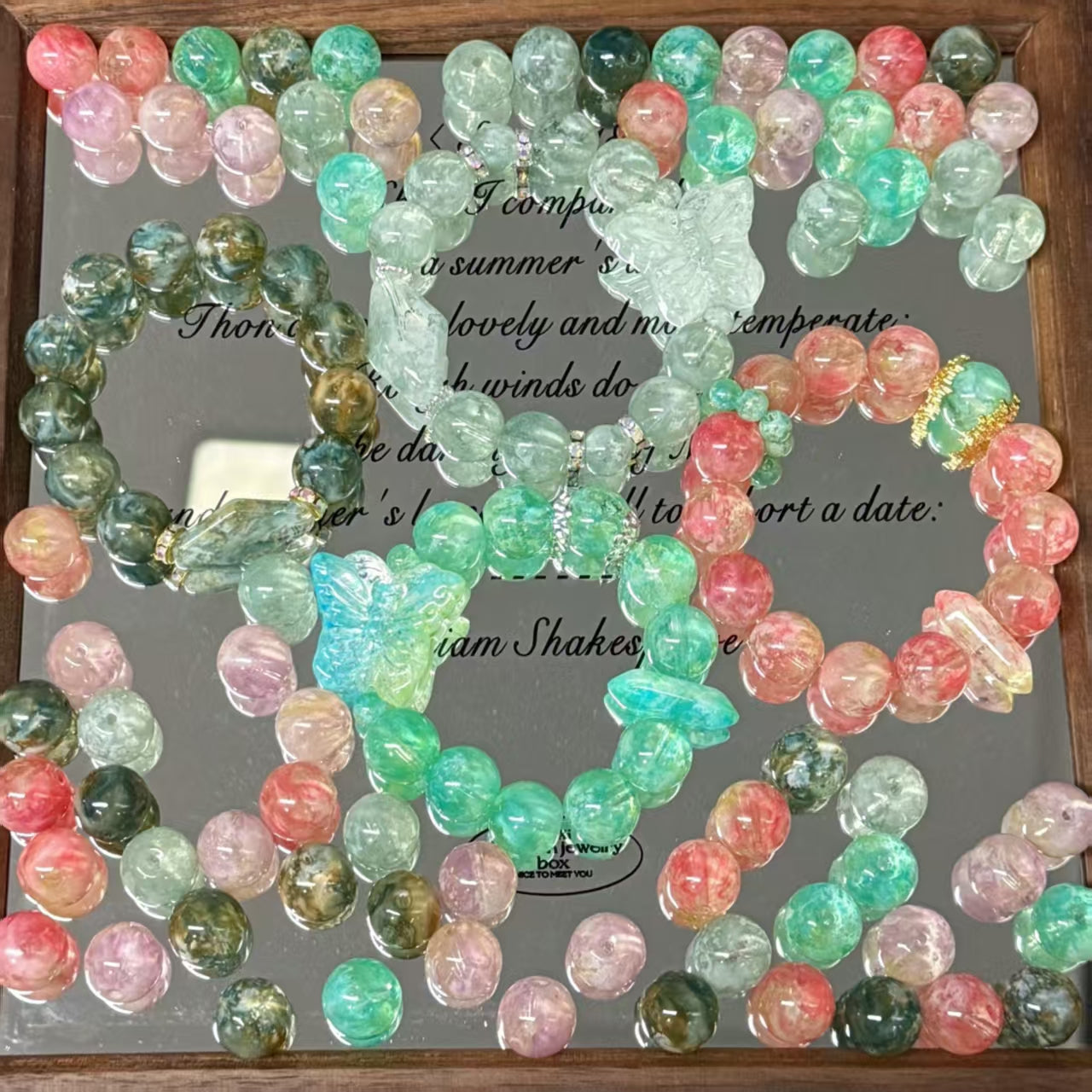 ✨【NEW】14mm Aurora Marble Orb｜marbled‑effect, loose round glass beads for DIY bracelet necklace jewelry making