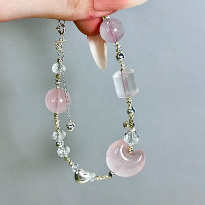 ✨【NEW】Luna Plump | Chunky Crescent Moon Glass Beads, Hole At The Center‑Concave For DIY Jewelry Making