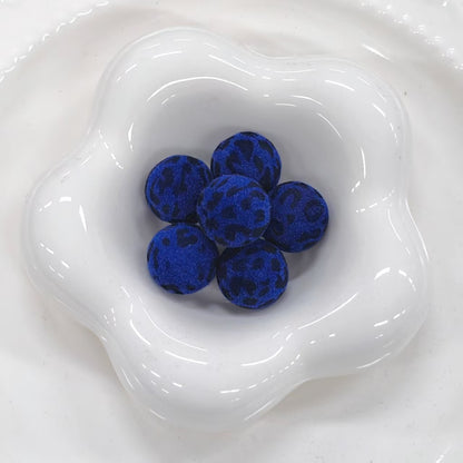 ✨【NEW】Velvet Leopard Orb | 15.5mm Flocked Round Beads for DIY Handcrafted Jewelry
