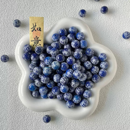 B-Engraved 6 words Bodhi beads